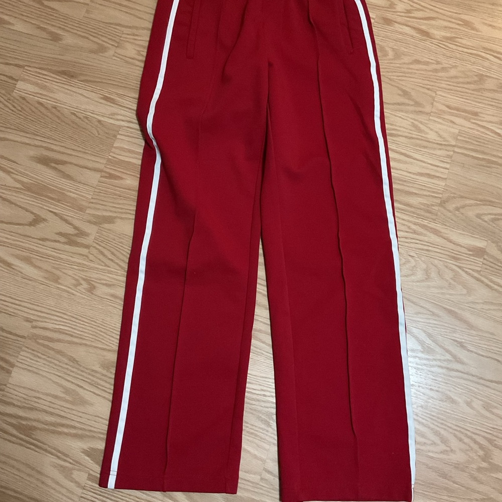 RSQ by  TILLY’S Red Pants with White Stripes XS wide leg track pants